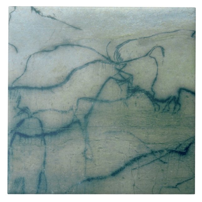 Antelope and bison, Perigordian (cave painting) Tile (Front)