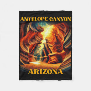 Antelope Canyon Arizona Hiking Camping Fleece Blanket