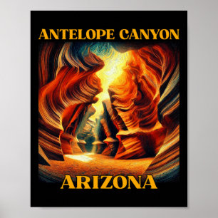 Antelope Canyon Arizona Hiking Camping  Poster