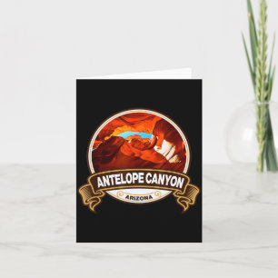 Antelope Canyon Arizona Landmark Badge Vintage  Card