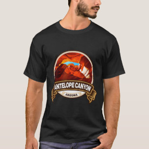 Antelope Canyon Arizona Landmark Badge Vintage  T-Shirt
