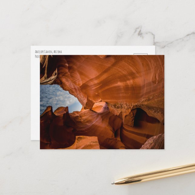 Antelope Canyon Arizona Postcard (Front/Back In Situ)