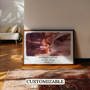 Antelope Canyon Arizona Poster, Watercolor, Custom Poster