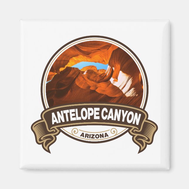 Antelope Canyon Arizona Travel Badge Magnet (Front)