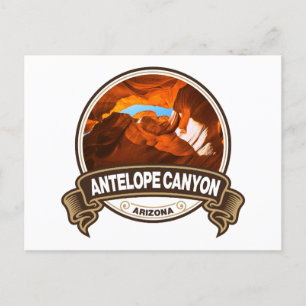 Antelope Canyon Arizona Travel Badge Postcard