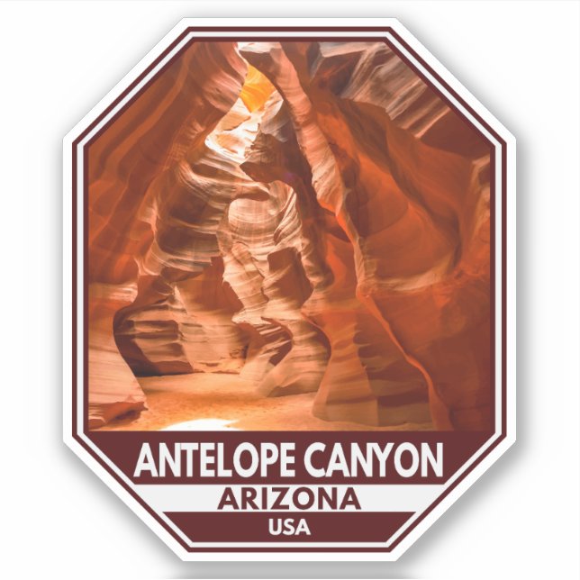 Antelope Canyon Arizona Travel Emblem (Front)