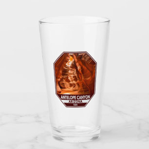Antelope Canyon Arizona Travel Emblem Glass