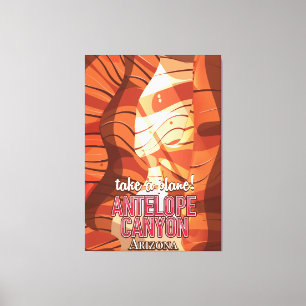 Antelope Canyon Arizona travel poster Canvas Print