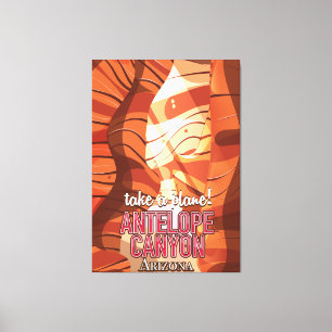 Antelope Canyon Arizona travel poster Canvas Print