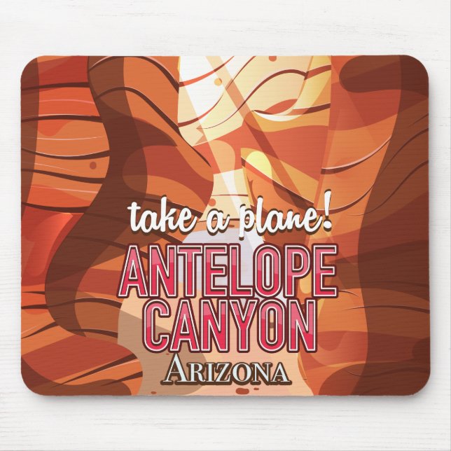 Antelope Canyon Arizona travel poster Mouse Mat (Front)