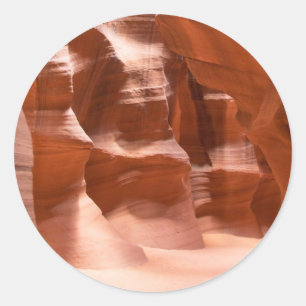 Antelope Canyon, Naturally Lit Classic Round Sticker