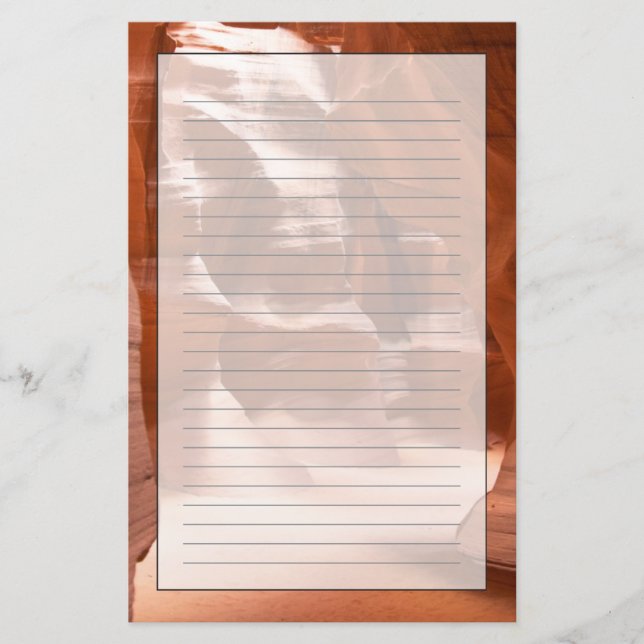 Antelope Canyon, Naturally Lit Stationery (Front)