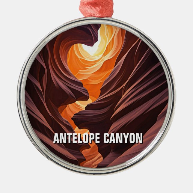 Antelope Canyon  Souvenir Metal Tree Decoration (Front)