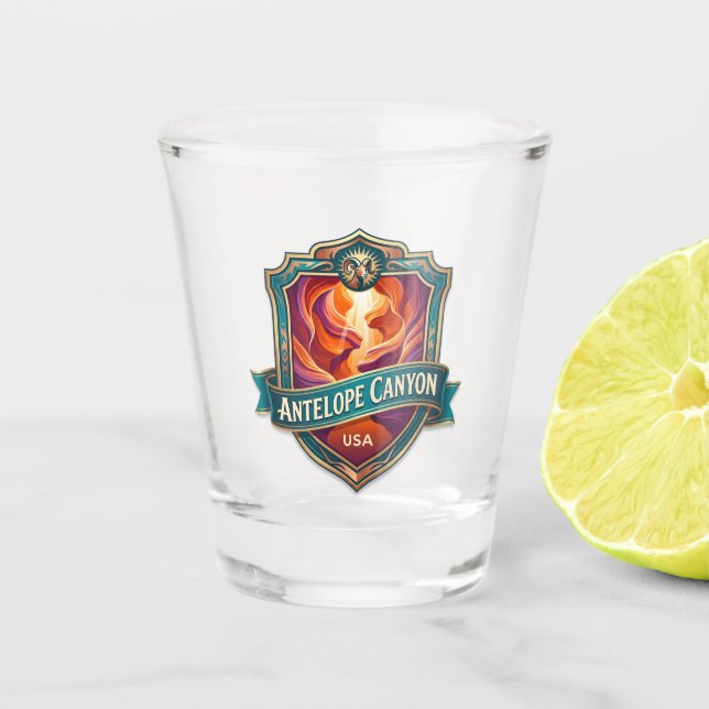 Antelope Canyon USA Shot Glass (Front)