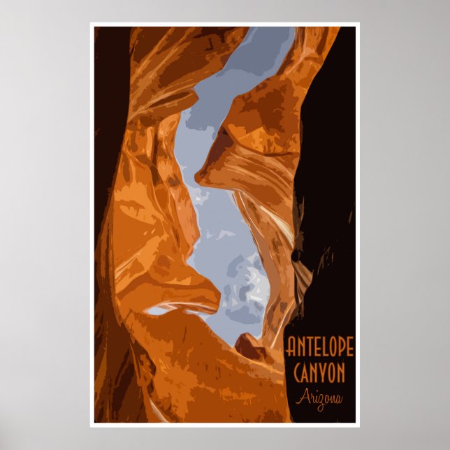Antelope Canyon Vintage Poster (Front)