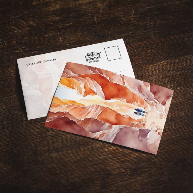 Antelope Canyon Watercolor Postcard (Creator Uploaded)