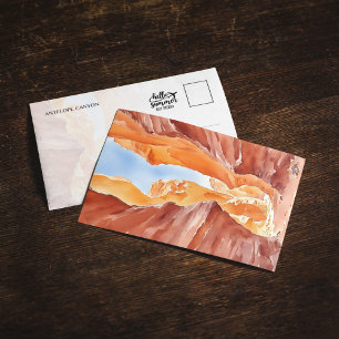 Antelope Canyon Watercolor Postcard