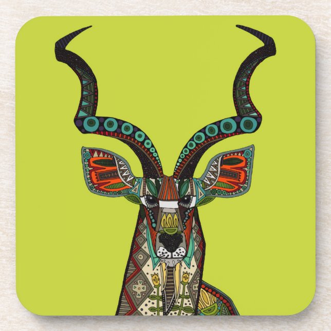 antelope chartreuse coaster (Front)