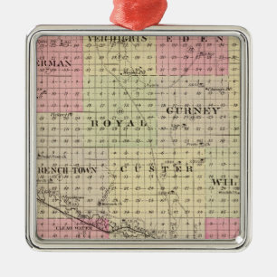 Antelope County, Nebraska Metal Tree Decoration