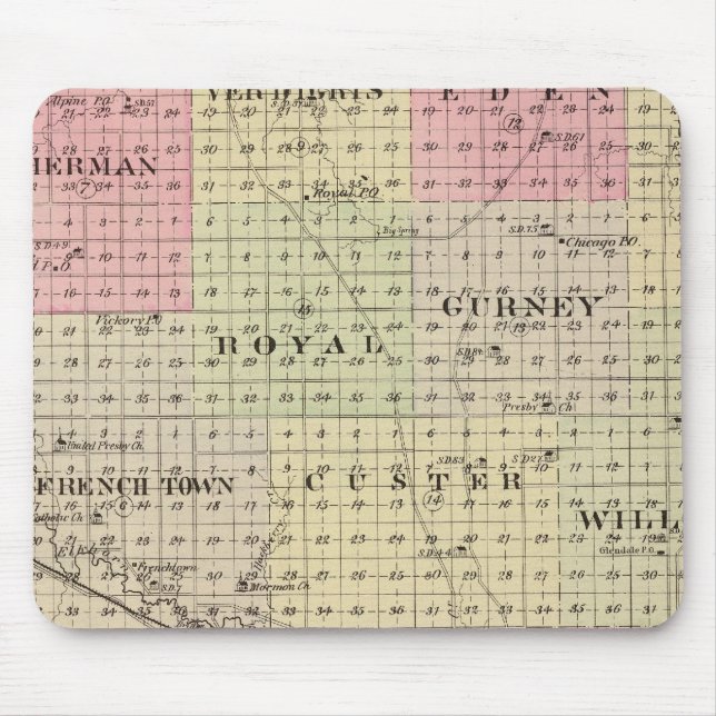 Antelope County, Nebraska Mouse Mat (Front)