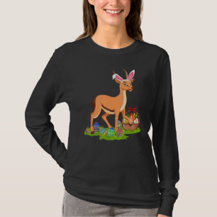 Antelope Easter Egg Hunting Bunny Antelope Easter  T-Shirt