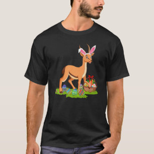 Antelope Easter Egg Hunting Bunny Antelope Easter  T-Shirt