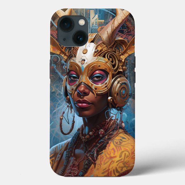 Antelope Headdress Science Fiction Cyberpunk Case-Mate iPhone Case (Back)