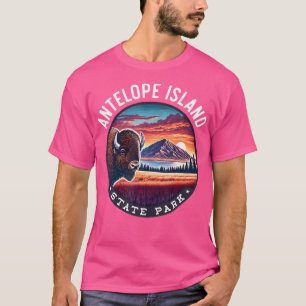 Antelope Island State Park Hiking Souvenir Bison O T-Shirt