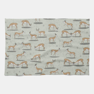 Antelope Pattern Tea Towel