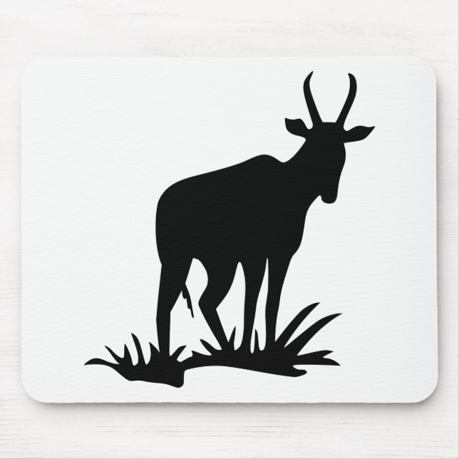 Antelope Silhouette Mouse Mat (Front)