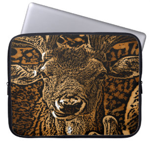 Antelope Wood Effect Named Ken Laptop Sleeve