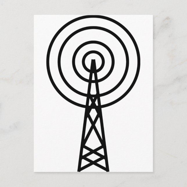antenna aerial sign postcard (Front)