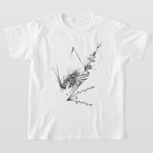 Antenna Black White Abstract Tribal Tattoo Art T-Shirt