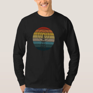 Antenna Retro Sunset HAM Radio - Amateur Radio Ope T-Shirt