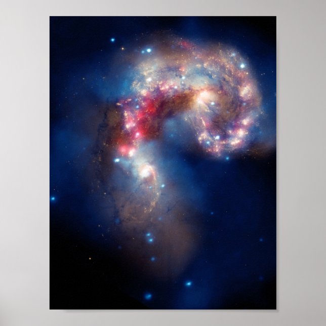 Antennae Galaxies Colorful Composite Poster (Front)