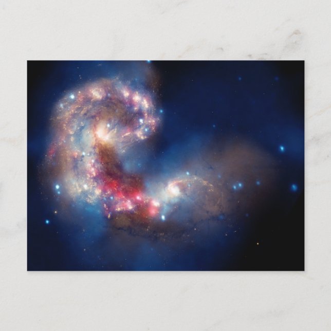 Antennae Galaxies Colourful Composite Postcard (Front)