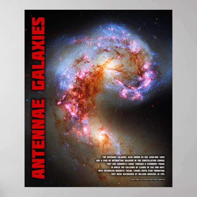 Antennae Galaxies Poster (Front)