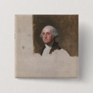 Anthaeneum George Washington 1st US President 15 Cm Square Badge