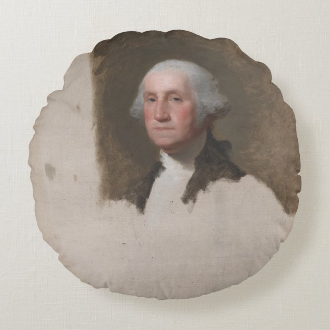 Anthaeneum George Washington 1st US President Round Cushion (Front)