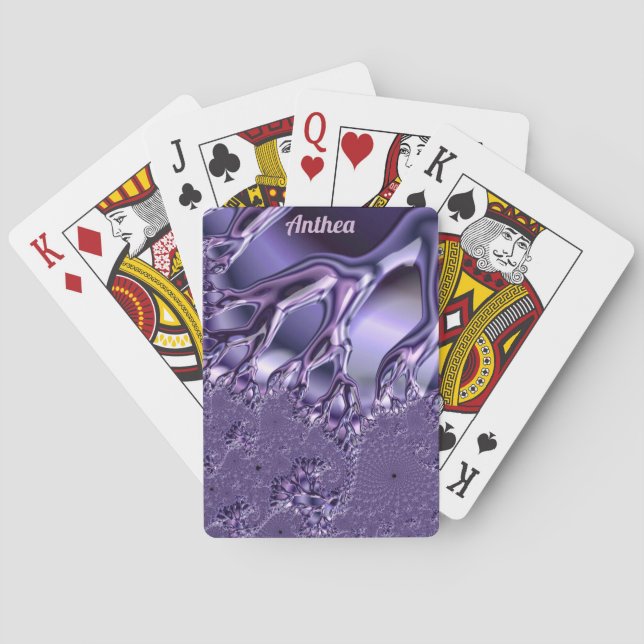 ANTHEA ~ Fractal Design Pattern ~ Icy Fingers ~ Playing Cards (Back)