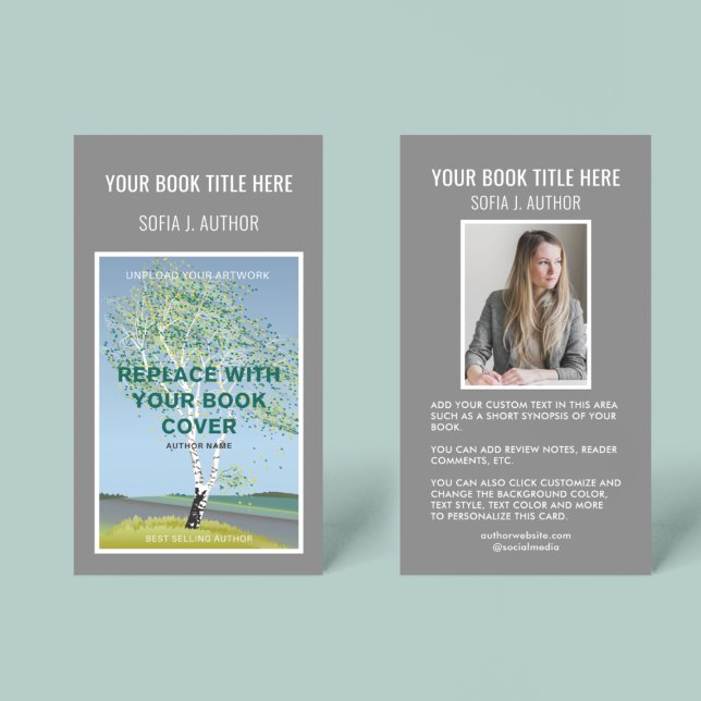Anther Writer Book Cover  Promotional Publisher Business Card (Creator Uploaded)