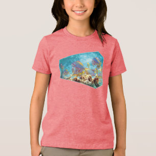 Anthias fish at coral reef - Photographic design Tri-Blend Shirt