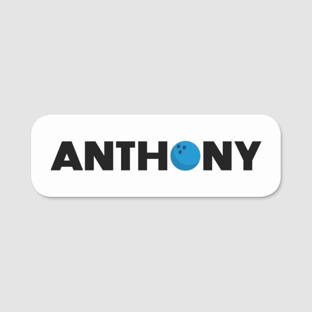 Anthony bowling name tag (Front)