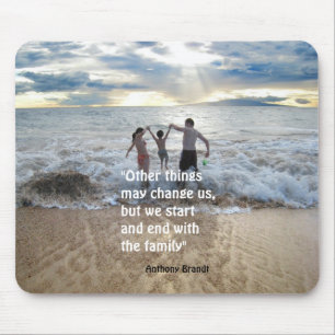 Anthony Brandt familly quote beach background Case Mouse Mat