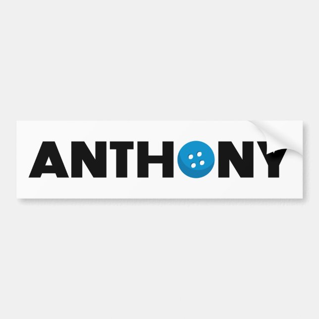 Anthony button bumper sticker (Front)