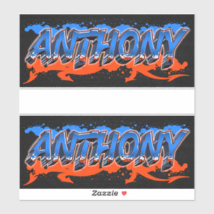 Anthony First Name Graffiti Sticker