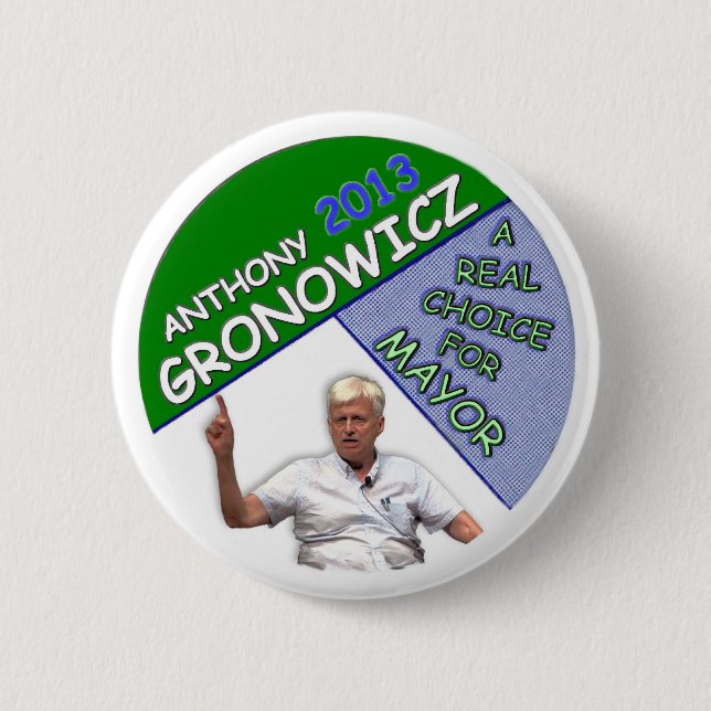 Anthony Gronowicz for NYC Mayor 2013 6 Cm Round Badge (Front)