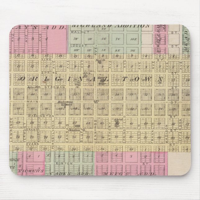 Anthony, Harper County, Kansas Mouse Mat (Front)