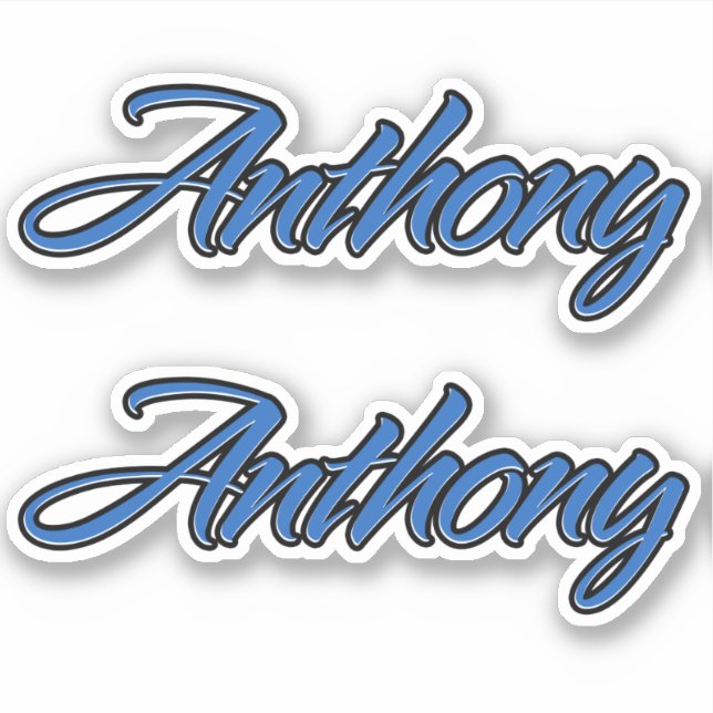 Anthony name blue sticker Sticker Sticker Sticker (Front)