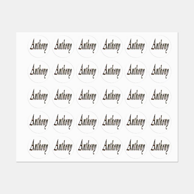 Anthony Name Logo, (Sheet)